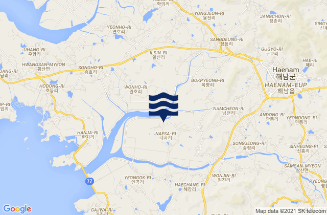 Mapa de mareas Haenam-gun, South Korea