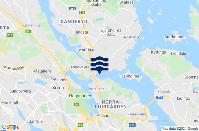 Mapa de mareas Haga Park, Sweden
