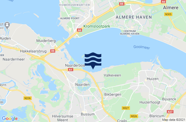 Mapa de mareas Hagestein beneden, Netherlands