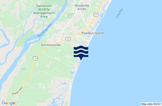 Mapa de mareas Hagley Landing, United States