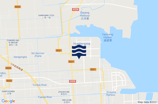 Mapa de mareas Haifeng, China