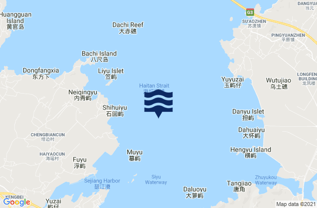 Mapa de mareas Haitan Haixia, China