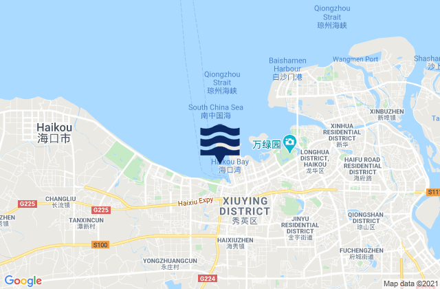 Mapa de mareas Haixiu, China