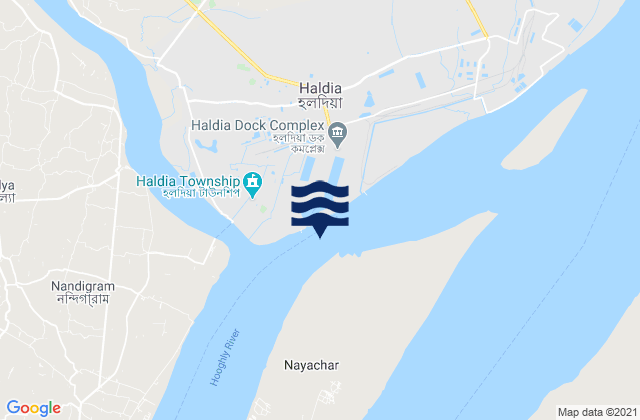 Mapa de mareas Haldia, India