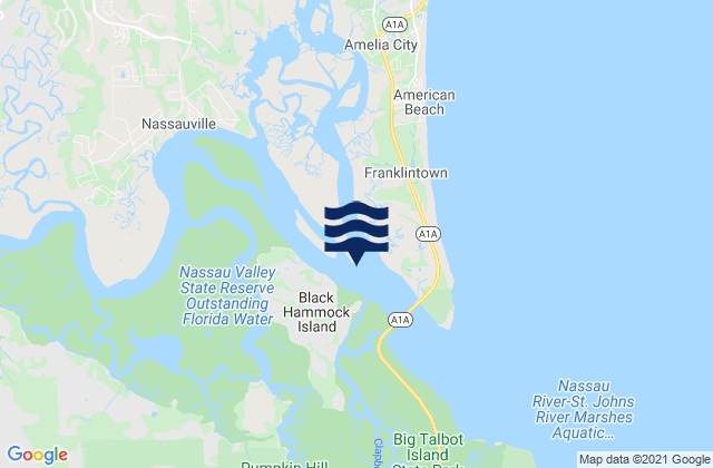 Mapa de mareas Halfmoon Island Highway Bridge, United States