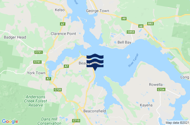 Mapa de mareas Hall Point, Australia