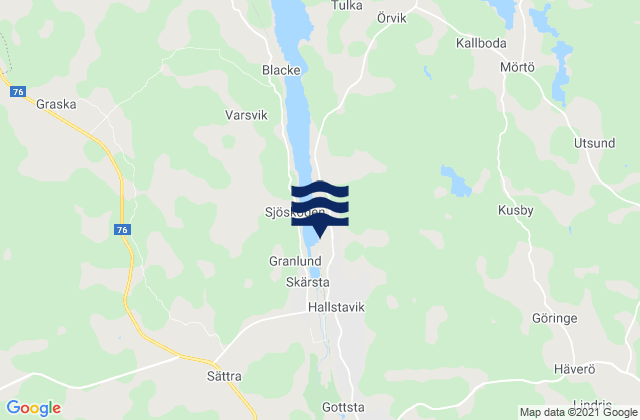 Mapa de mareas Hallstavik, Sweden