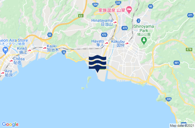 Mapa de mareas Hamanoichi, Japan