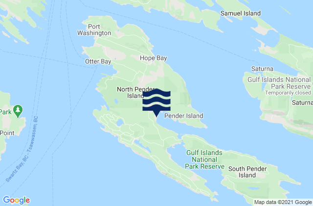 Mapa de mareas Hamilton Beach, Canada