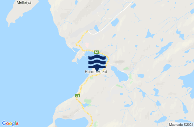 Mapa de mareas Hammerfest, Norway