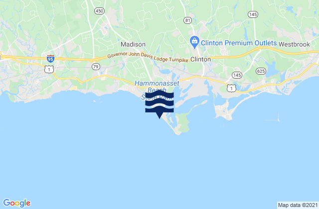 Mapa de mareas Hammonasset Beach, United States
