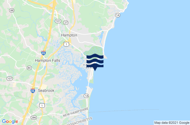 Mapa de mareas Hampton Beach, United States