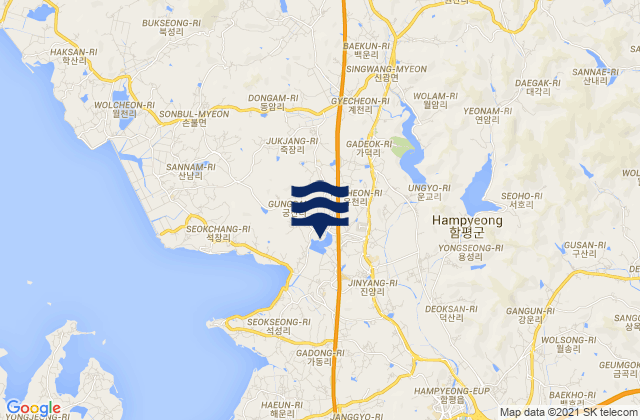 Mapa de mareas Hampyeong-gun, South Korea