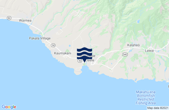Mapa de mareas Hanapēpē, United States