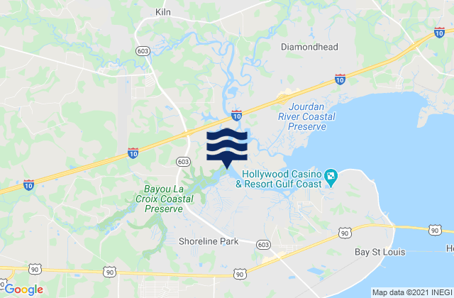 Mapa de mareas Hancock County, United States
