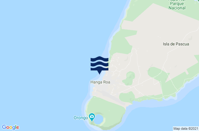 Mapa de mareas Hang Nui, Chile