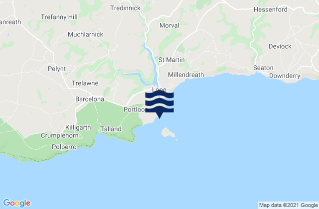 Mapa de mareas Hannafore Beach, United Kingdom