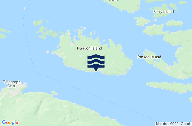 Mapa de mareas Hanson Island, Canada