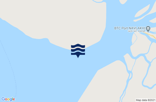 Mapa de mareas Hansthal Point, India