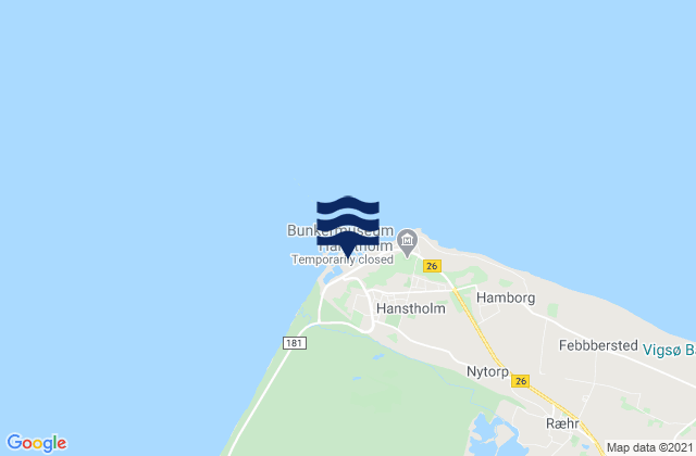 Mapa de mareas Hanstholm Havn, Denmark