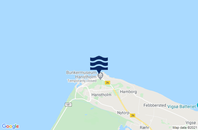 Mapa de mareas Hanstholm, Denmark