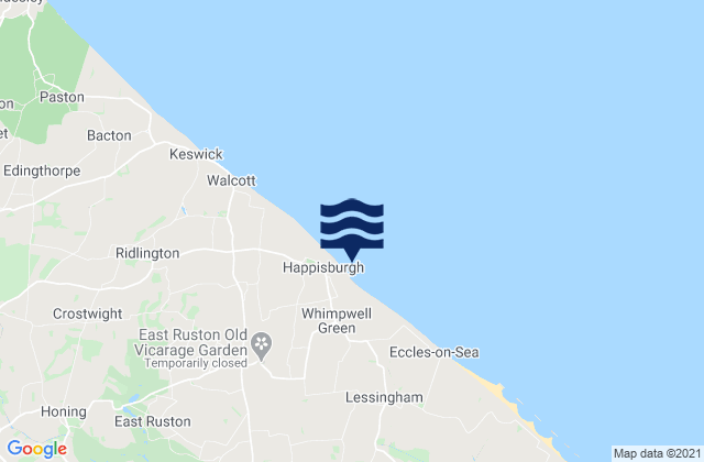 Mapa de mareas Happisburgh, United Kingdom