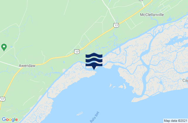 Mapa de mareas Harbor River Entrance, United States