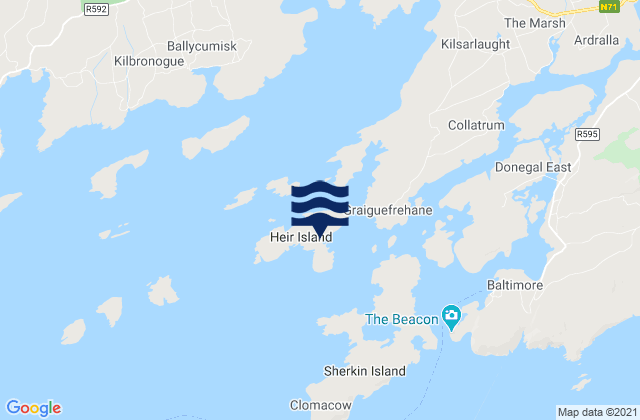 Mapa de mareas Hare Island, Ireland