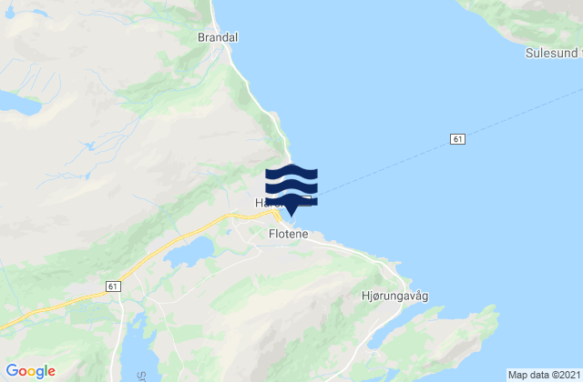 Mapa de mareas Hareid, Norway
