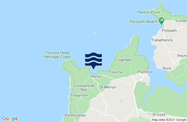 Mapa de mareas Harlyn Bay, United Kingdom