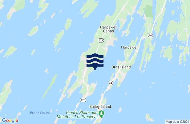 Mapa de mareas Harpswell Harbor, United States