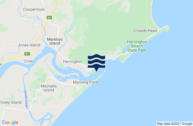 Mapa de mareas Harrington Inlet, Australia