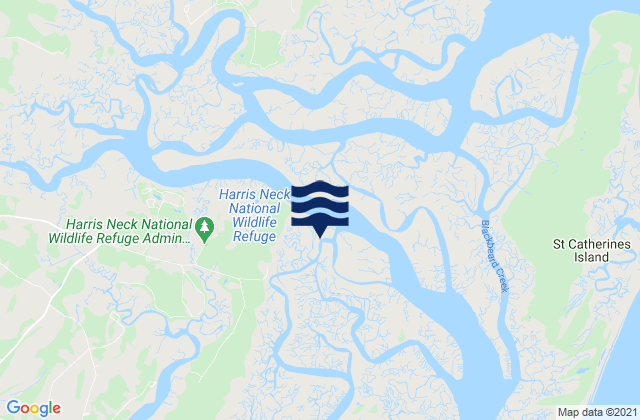 Mapa de mareas Harris Neck (Barbour Island River), United States