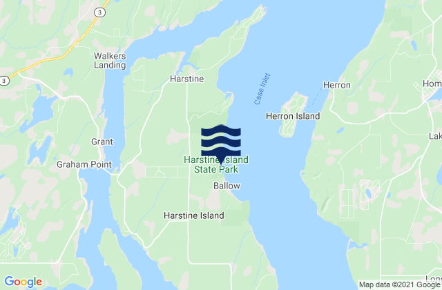 Mapa de mareas Harstine Island, United States