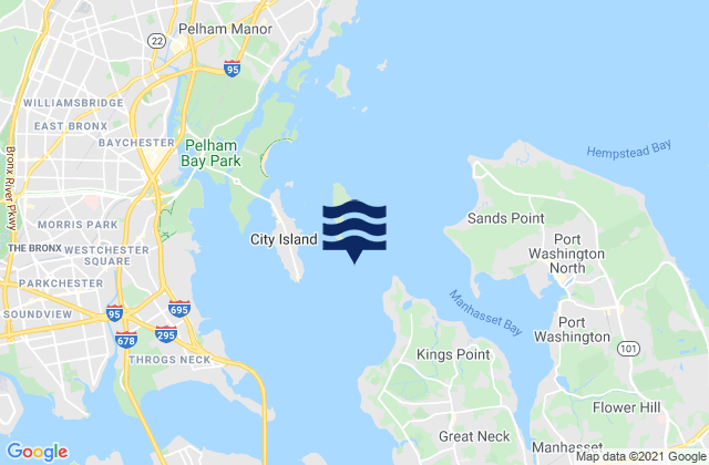 Mapa de mareas Hart Island 0.3 n.mi. SSE of, United States