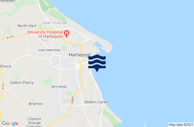 Mapa de mareas Hartlepool Bay Beach, United Kingdom