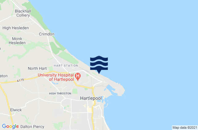 Mapa de mareas Hartlepool North Sands Beach, United Kingdom