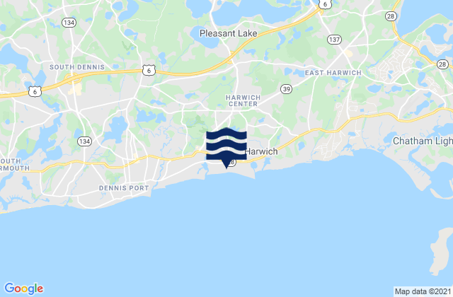 Mapa de mareas Harwich Port, United States