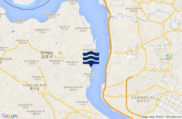 Mapa de mareas Haseong, South Korea