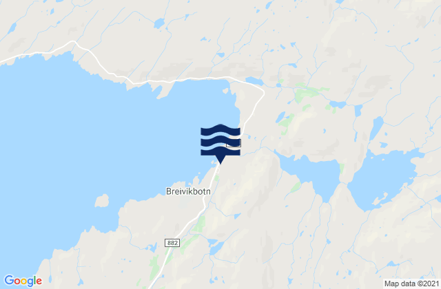 Mapa de mareas Hasvik, Norway