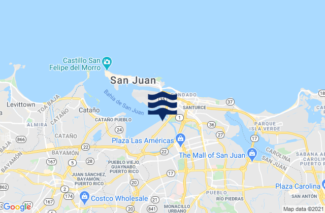 Mapa de mareas Hato Rey Norte Barrio, Puerto Rico