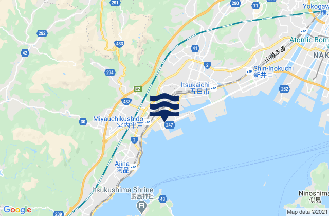 Mapa de mareas Hatsukaichi, Japan