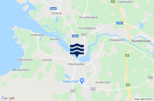 Mapa de mareas Haukipudas, Finland