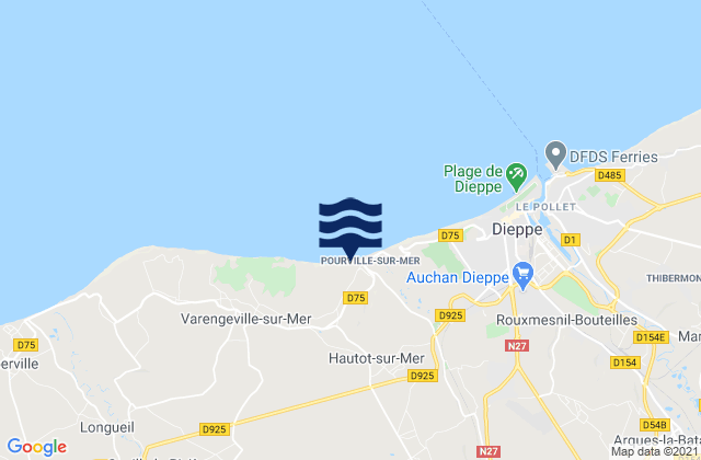 Mapa de mareas Hautot-sur-Mer, France
