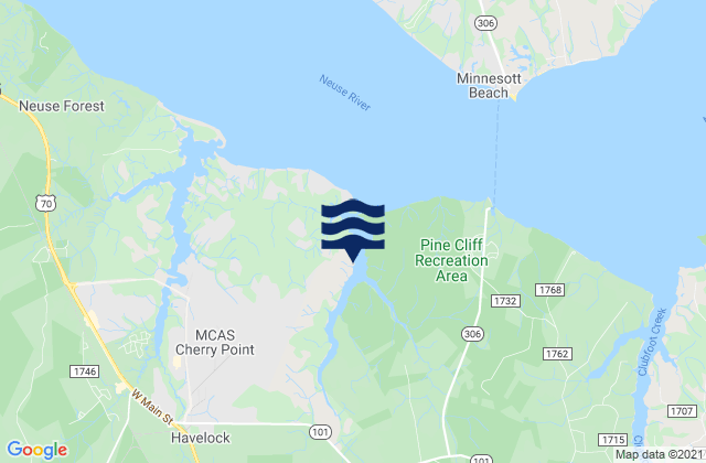 Mapa de mareas Havelock, United States