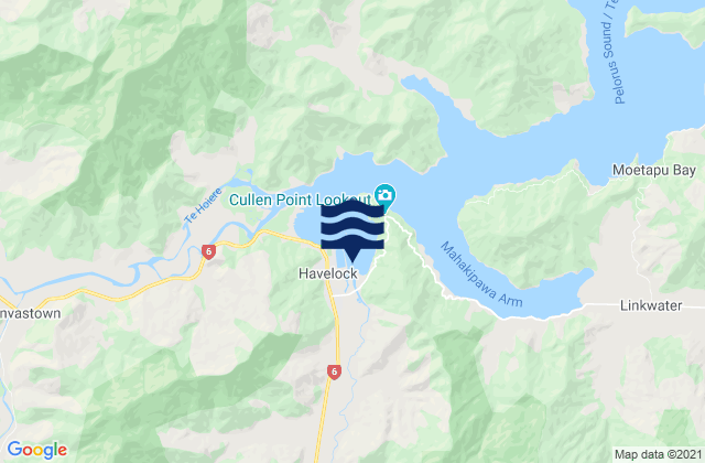 Mapa de mareas Havelock, New Zealand
