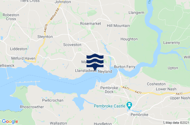 Mapa de mareas Haverfordwest, United Kingdom