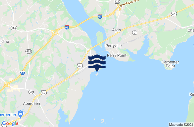 Mapa de mareas Havre de Grace, United States