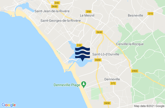 Mapa de mareas Havre de Portbail, France