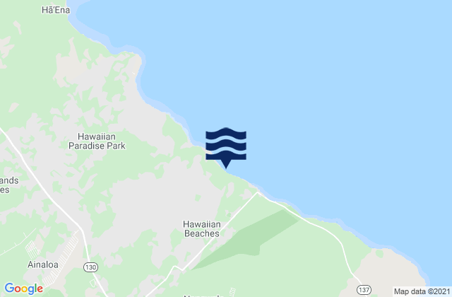 Mapa de mareas Hawaiian Beaches, United States